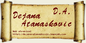 Dejana Atanasković vizit kartica